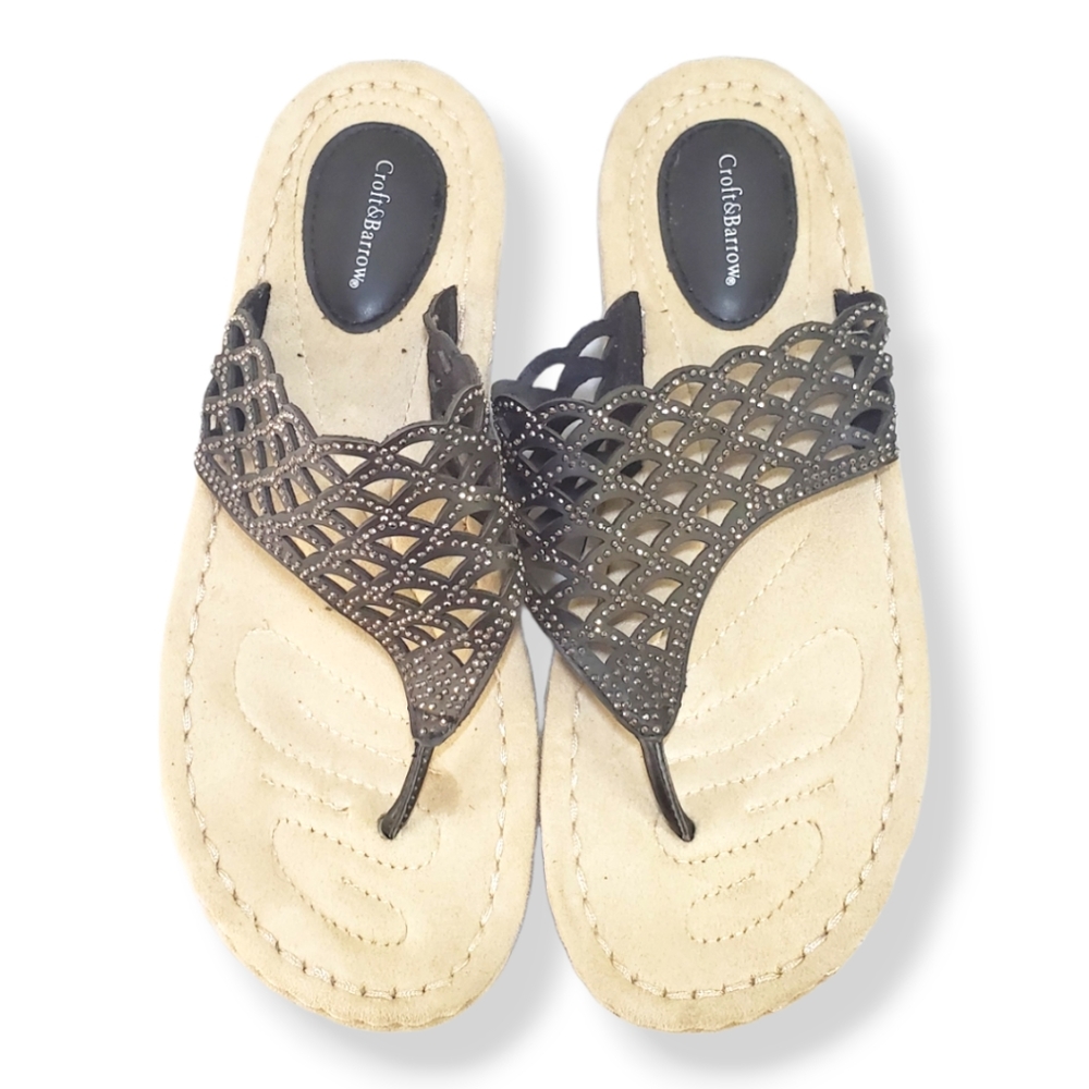 🩴 Jeweled Wedge Thong Sandals 🩴